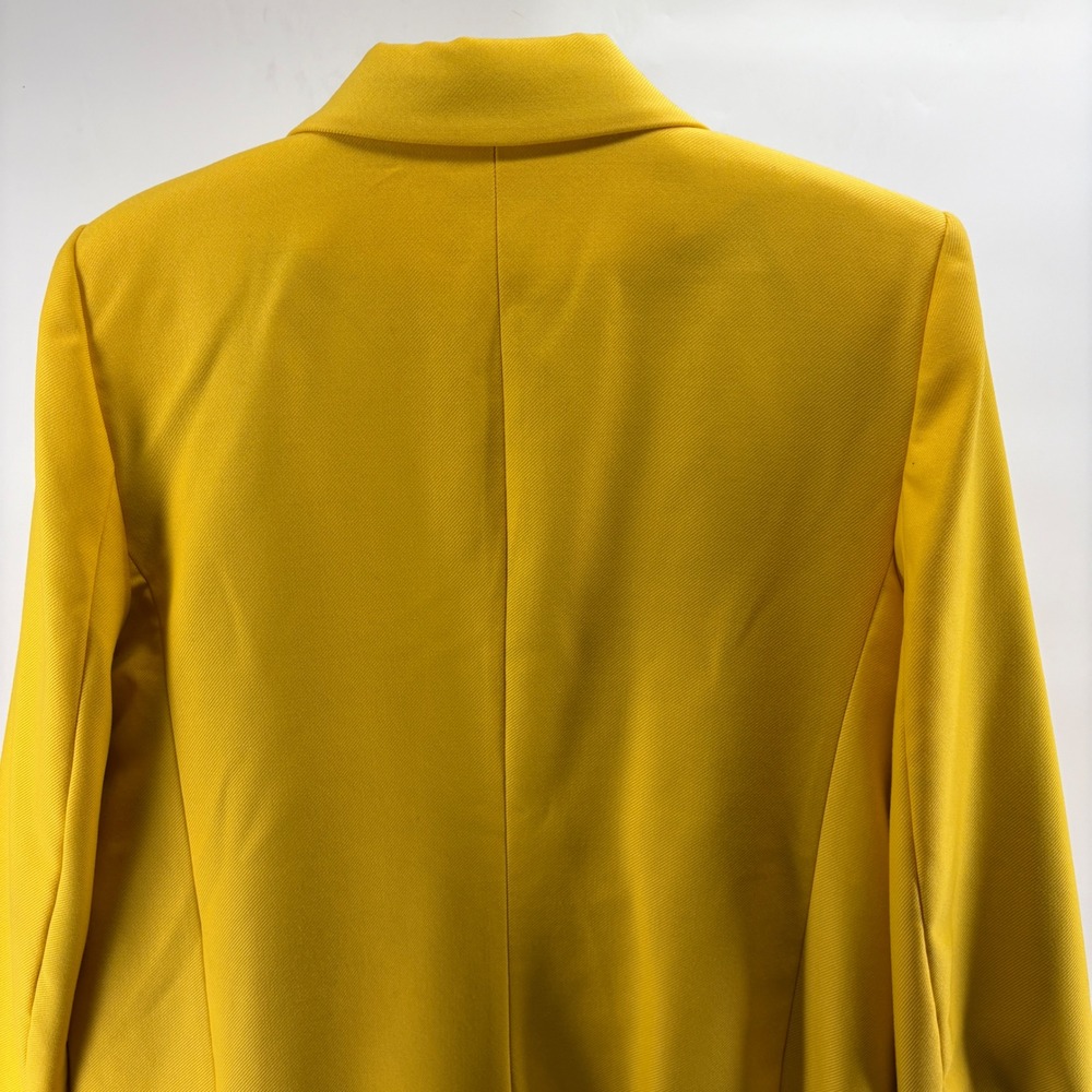 Banana‎ Republic Long Wool Sculptural Blazer Yellow Single Button 18 Trending - Picture 5 of 11